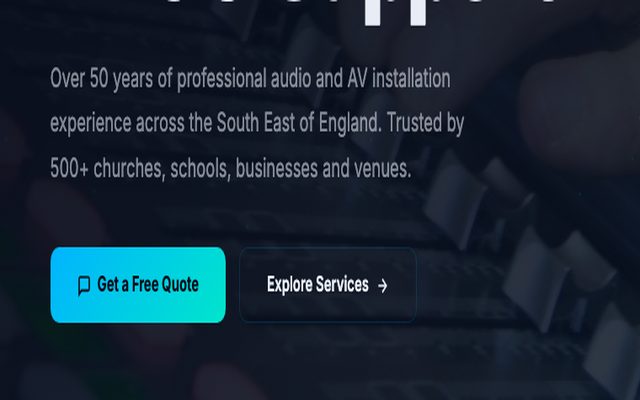 Electronic Audio Systems website — call to action